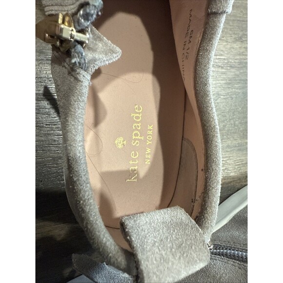 Kate Spade Lenna Suede Tassel Zip InSide Sneakers Grey Size 6.5 M - Picture 4 of 8